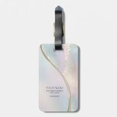 Modern Abstract iriserend Bagagelabel (Achterkant verticaal)