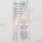 Modern Abstract iriserend huwelijksprogramma Programma (Voorkant)