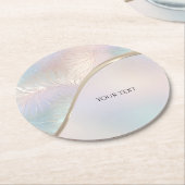 Modern Abstract iriserend papier Onderzetter (Gebogen)