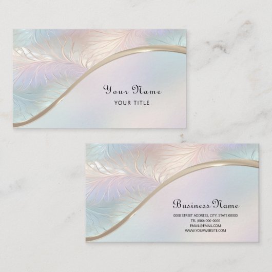 Modern Abstract iriserend Visitekaartje (Voorkant / Achterkant)