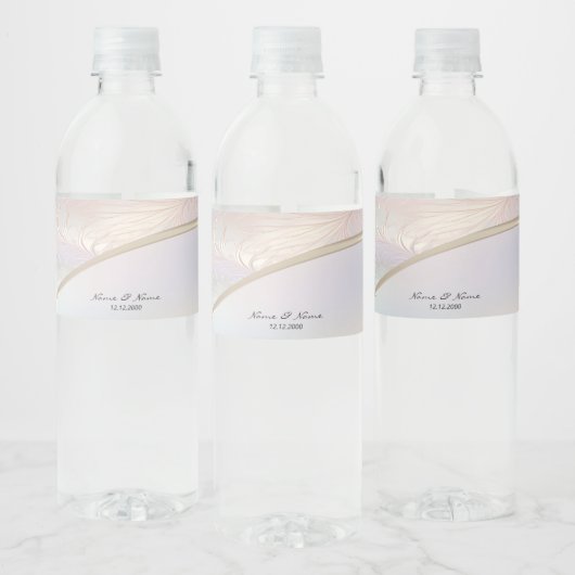 Modern Abstract iriserend waterflesje label Waterfles Etiket (Flessen)