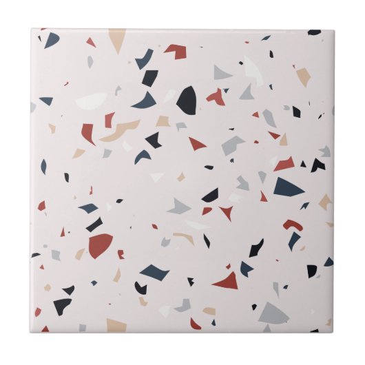 Modern Abstract Italiaans Terrazzo Naadloos Patroo Tegeltje (Voorkant)