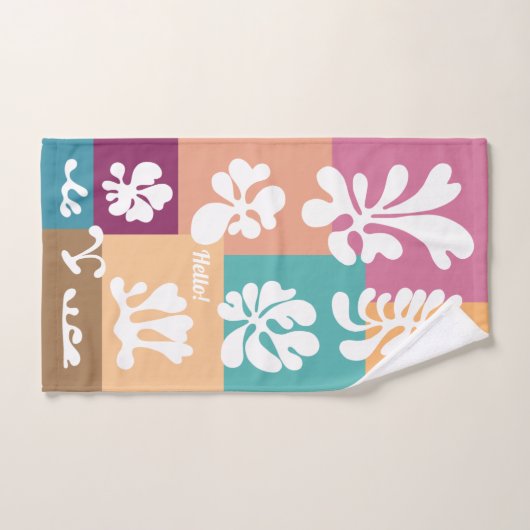 Modern Abstract kleurrijk flessenpatroon | Handje  Handdoek (Handdoek)