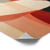 Modern Abstract Kleurrijk Koppel kussen Poster (Hoek)