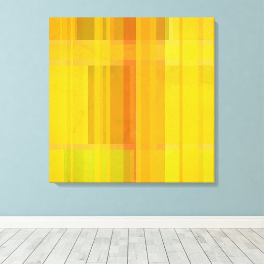 Modern Abstract | Kleurrijke Citrus kleuren Canvas Afdruk (Insitu (Houten vloer))