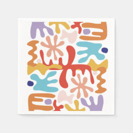 Modern Abstract kleurvol Servet