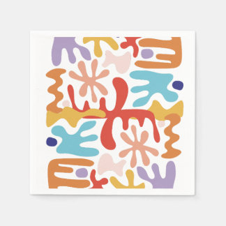 Modern Abstract kleurvol Servet