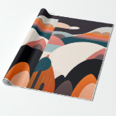 Modern Abstract kunst inpakpapier (Uitgerold)