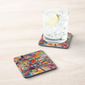 Modern Abstract kunstwerk Bier Onderzetter (Rechterzijde)