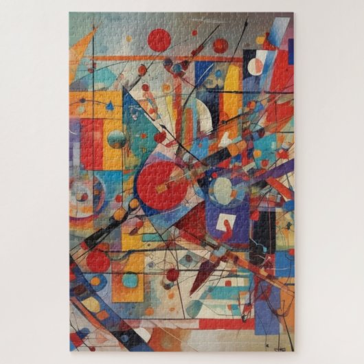 Modern Abstract kunstwerk Legpuzzel (Verticaal)