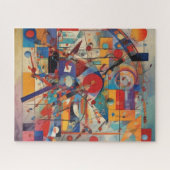 Modern Abstract kunstwerk Legpuzzel (Horizontaal)