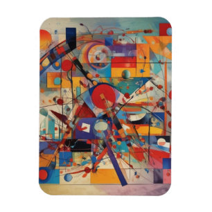 Modern Abstract kunstwerk Magneet