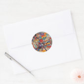Modern Abstract kunstwerk Ronde Sticker (Envelop)