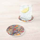 Modern Abstract kunstwerk Zandsteen Onderzetter (Zijkant)