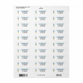 Modern Abstract L Monogram Initiaal Adres Etiket (Full Sheet)