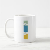 Modern Abstract L-monogram Initiaal Koffiemok (Links)