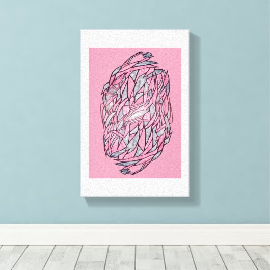 Modern Abstract Labyrinth Canvas (Insitu (Houten vloer))