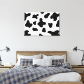 Modern Abstract Land Zwart-wit Koe Vlekken Canvas Afdruk (Insitu (Slaapkamer))