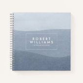 Modern Abstract landschap met blauw-grijs Notitieboek (Voorkant)