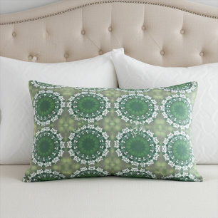 Modern Abstract Lente Groen Bloemmotief Accent Kussen