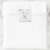 Modern Abstract licht Paarse bruiloft dank u Vierkante Sticker (Tas)