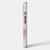 Modern Abstract lichtroze grijs fractaal ontwerp Case-Mate iPhone Case (Achterkant / Links)