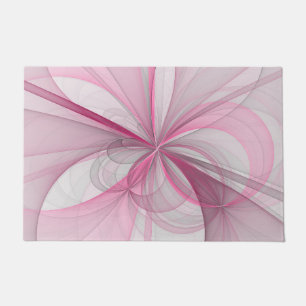 Modern Abstract lichtroze grijs fractaal ontwerp Deurmat