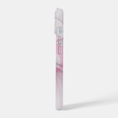 Modern Abstract lichtroze grijs fractaal ontwerp iPhone 15 Hoesje (Linkerkant)