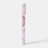 Modern Abstract lichtroze grijs fractaal ontwerp iPhone 15 Hoesje (Rechterkant)