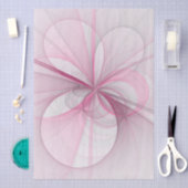 Modern Abstract lichtroze grijs fractaal ontwerp Tissuepapier (Craft)