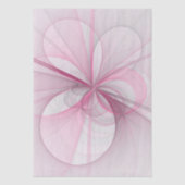 Modern Abstract lichtroze grijs fractaal ontwerp Tissuepapier (Voorkant)