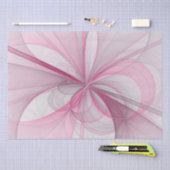 Modern Abstract lichtroze grijs fractaal ontwerp Tissuepapier (Craft)