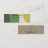 MODERN ABSTRACT LIME GREEN KRAFT ART STUD DISPLAY MINI VISITEKAARTJE (Voorkant / Achterkant)