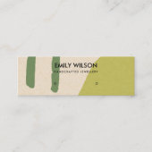 MODERN ABSTRACT LIME GREEN KRAFT ART STUD DISPLAY MINI VISITEKAARTJE (Voorkant)
