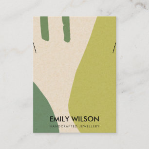 MODERN ABSTRACT LIME GREEN KRAFT KETTING DISPLAY VISITEKAARTJE