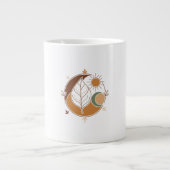 Modern Abstract Line Art Coffee Cup Extra Grote Beker (Voorkant)