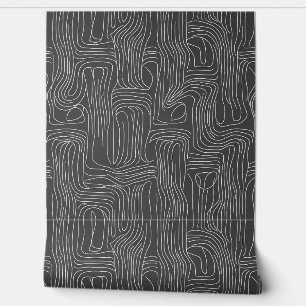 Modern Abstract Line Art Pattern Behang