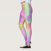 Modern Abstract met het langwerppatroonleggen Leggings (Links)