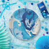 Modern abstract met pasteltinten van de blauwe oce papieren bordje (Feest)