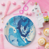 Modern abstract met pasteltinten van de blauwe oce papieren bordje (Feest)