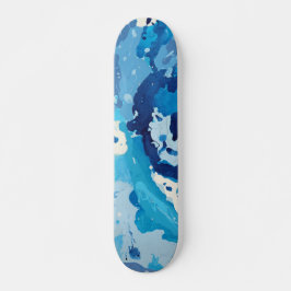 Modern abstract met pasteltinten van de blauwe oce skateboard