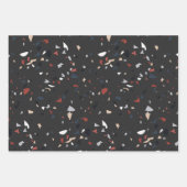 Modern Abstract Midden-eeuws Terrazzopatroon Inpakpapier Vel (Voorkant 3)