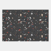 Modern Abstract Midden-eeuws Terrazzopatroon Inpakpapier Vel (Voorkant 2)