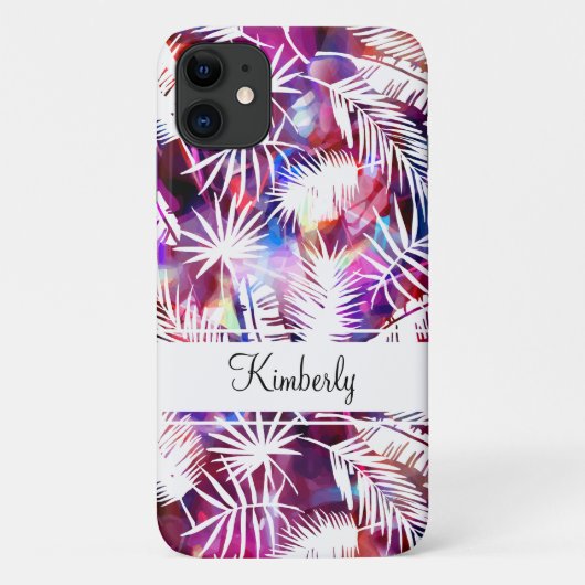 Modern Abstract monogram tropisch patroon Case-Mate iPhone Case (Achterkant)