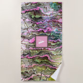 Modern Abstract Monogram Weddenschap Strandlaken (Voorkant)