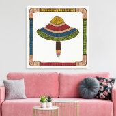 Modern Abstract Mushroom Canvas Afdruk (Insitu (Woonkamer))
