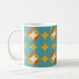 Modern abstract naadloos geometrisch patroon met e koffiemok
