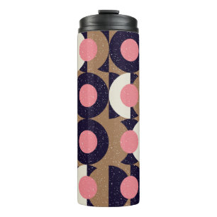 Modern abstract naadloos geometrisch patroon met e thermosbeker