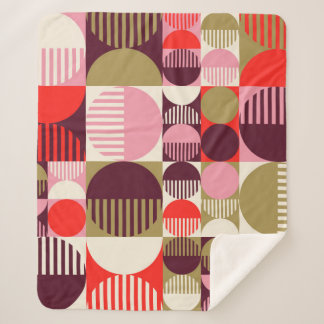 Modern  abstract naadloos geometrisch patroon sherpa deken