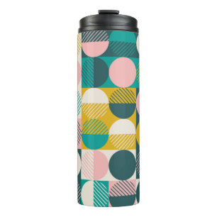 Modern abstract naadloos geometrisch patroon thermosbeker